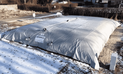 Zbiornik przeciwpożarowy zimą